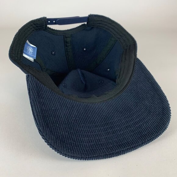 Pabst Blue Ribbon Navy Blue Mad Engine Corduroy Snapback Hat - Picture 4 of 6